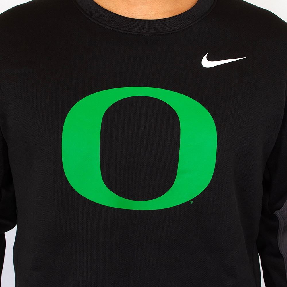Classic Oregon O, Nike, Black, Pullover, Performance/Dri-FIT, Men, Football, Midweight, Coaches, Pullover, Sweatshirt, 926072